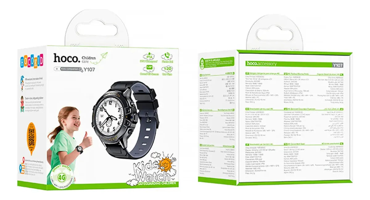 Reloj Smartwatch Niños Camara Sos Gps Hoco Y107 4g