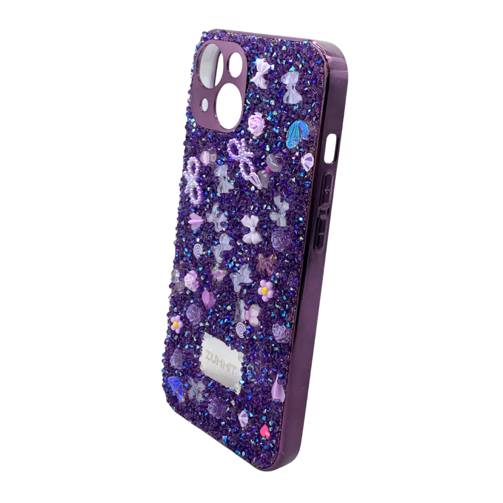 Carcasa Para iPhone 13 Estilo Brillo Con Relieves