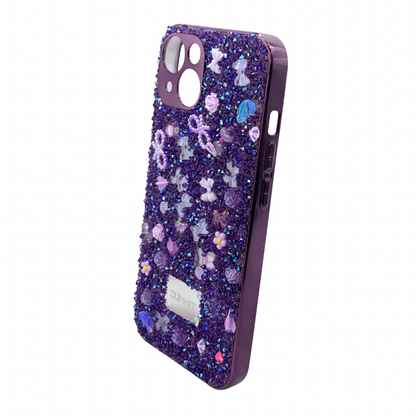 Carcasa Para iPhone 13 Estilo Brillo Con Relieves