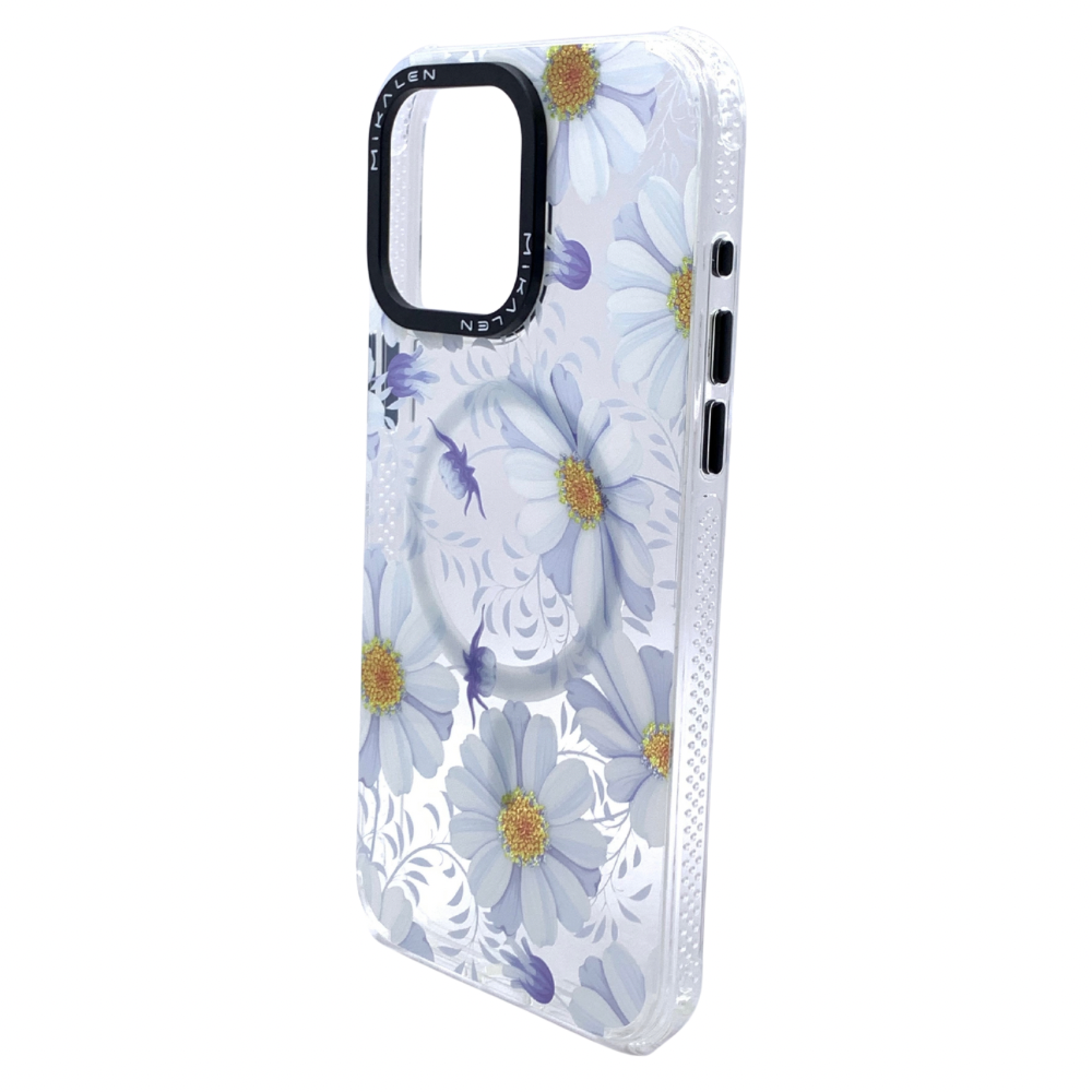 Carcasa Para iPhone 15 Pro Max Estilo Floral Con Brillos