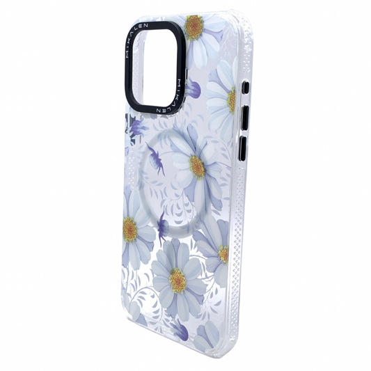 Carcasa Para iPhone 15 Pro Max Estilo Floral Con Brillos