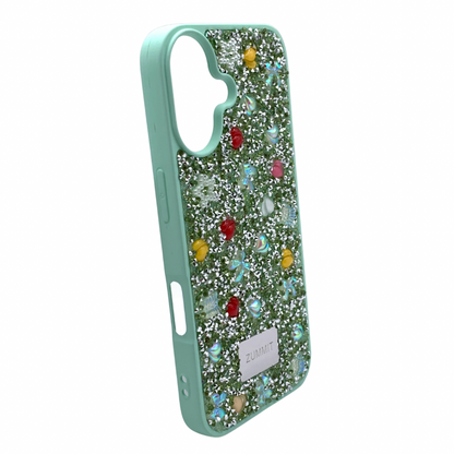 Carcasa Para iPhone 16 Estilo Brillos Con Relieve