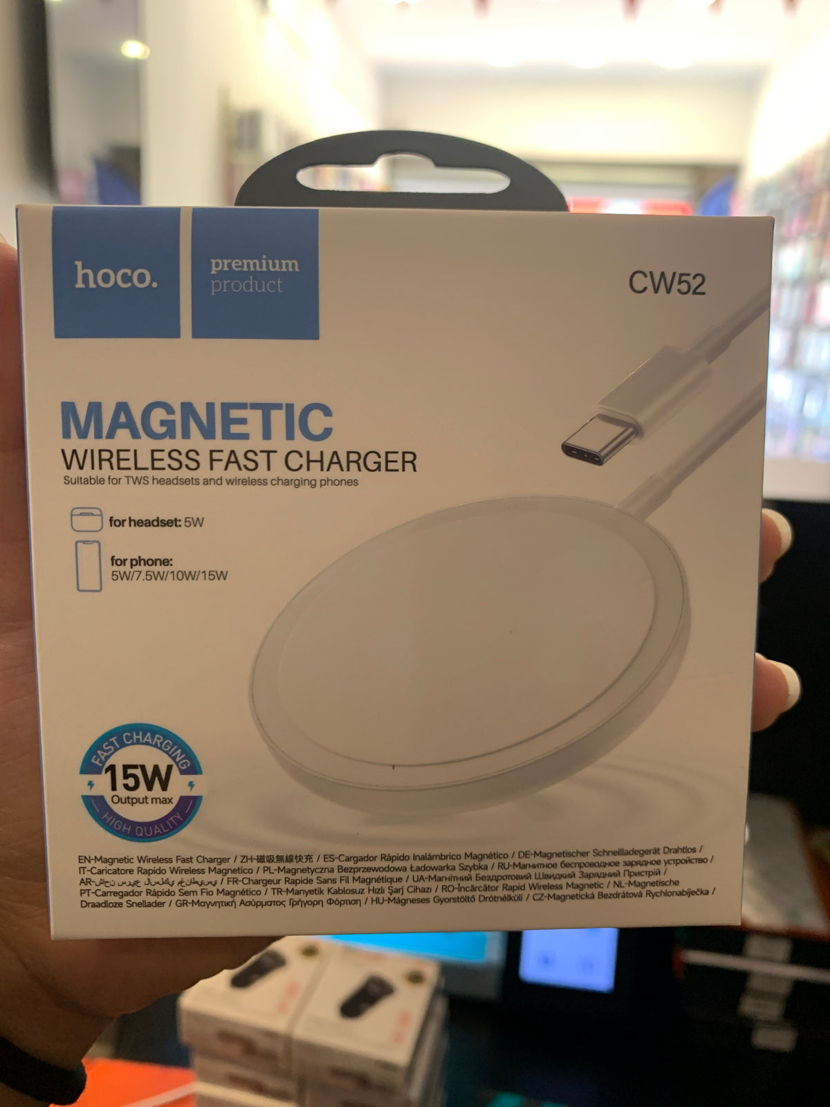 Cargador Inalámbrico Magnético HOCO CW52 – 15W