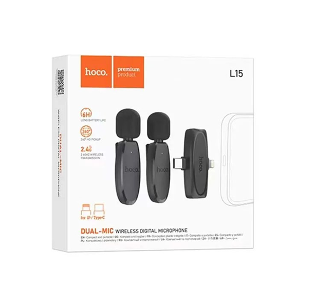 Microfono Dual Lightining A Tipo C Hoco L15