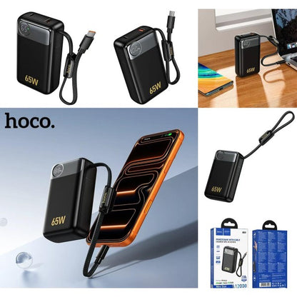 Powerbank Carga Rapida Hoco Q53 12000 Mah 65w Negro