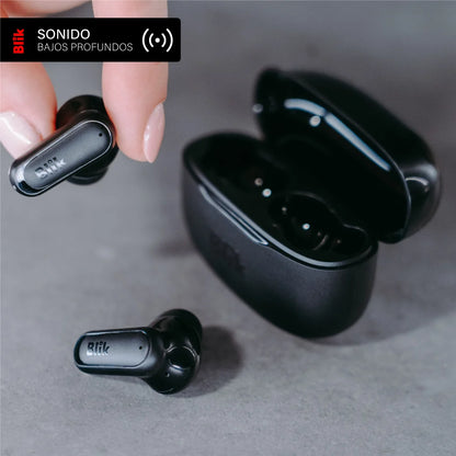 Audifonos Bluetooth Inalámbricos Blik Air500 Negro 30 hrs