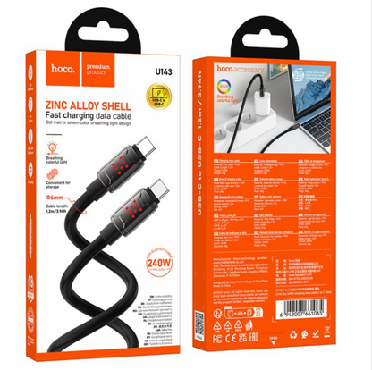 Cable Tipo C a Tipo C Hoco U143 240W 1,2 metro