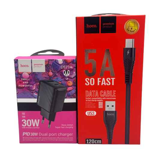 Cargador Rápido con cable USB a tipo C Hoco CS23A
