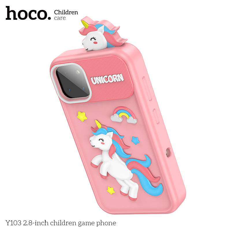 Telefono Celular Gamer Para Niños Hoco Y103 Rosado