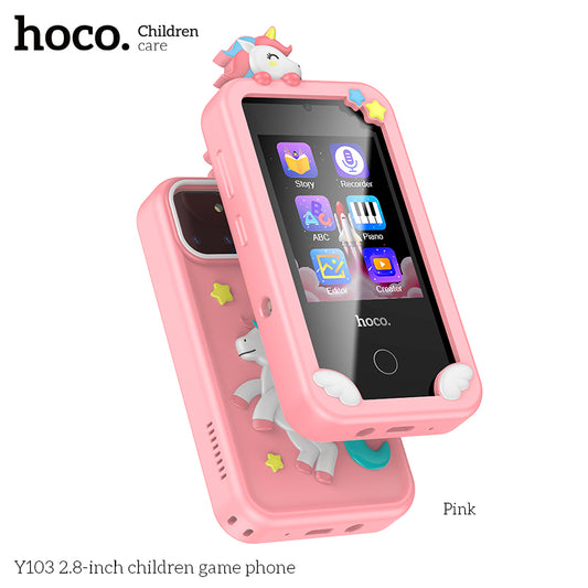 Telefono Celular Gamer Para Niños Hoco Y103 Rosado