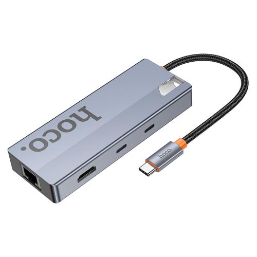 Hub Hoco HB51 Tipo C 6 en 1 con RJ45