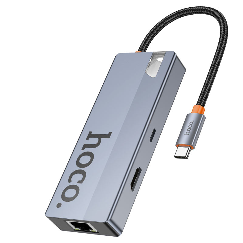 Hub Hoco HB51 Tipo C 6 en 1 con RJ45