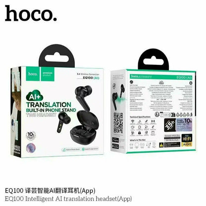 Audífonos Bluetooth In Ear Hoco Eq100 Stand Traductor Ai