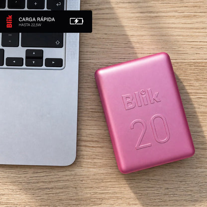 Batería Externa PowerBank Blik Power20 20000mAh 22.5W Rosado