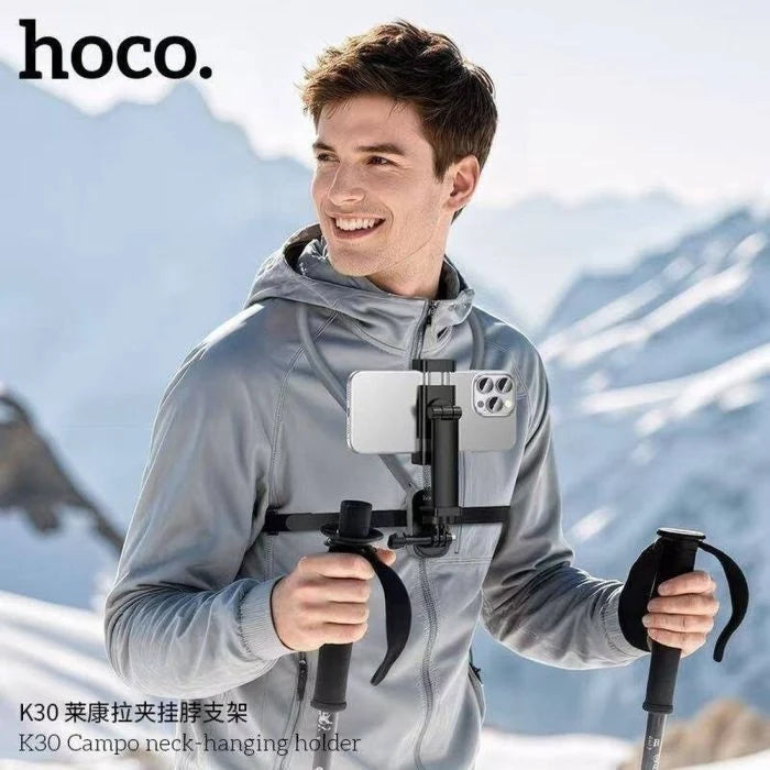Soporte Arnés Manos Libres para Celular y Cámara Deportiva HOCO K30 | Grabación POV