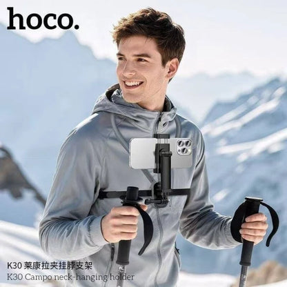 Soporte Arnés Manos Libres para Celular y Cámara Deportiva HOCO K30 | Grabación POV
