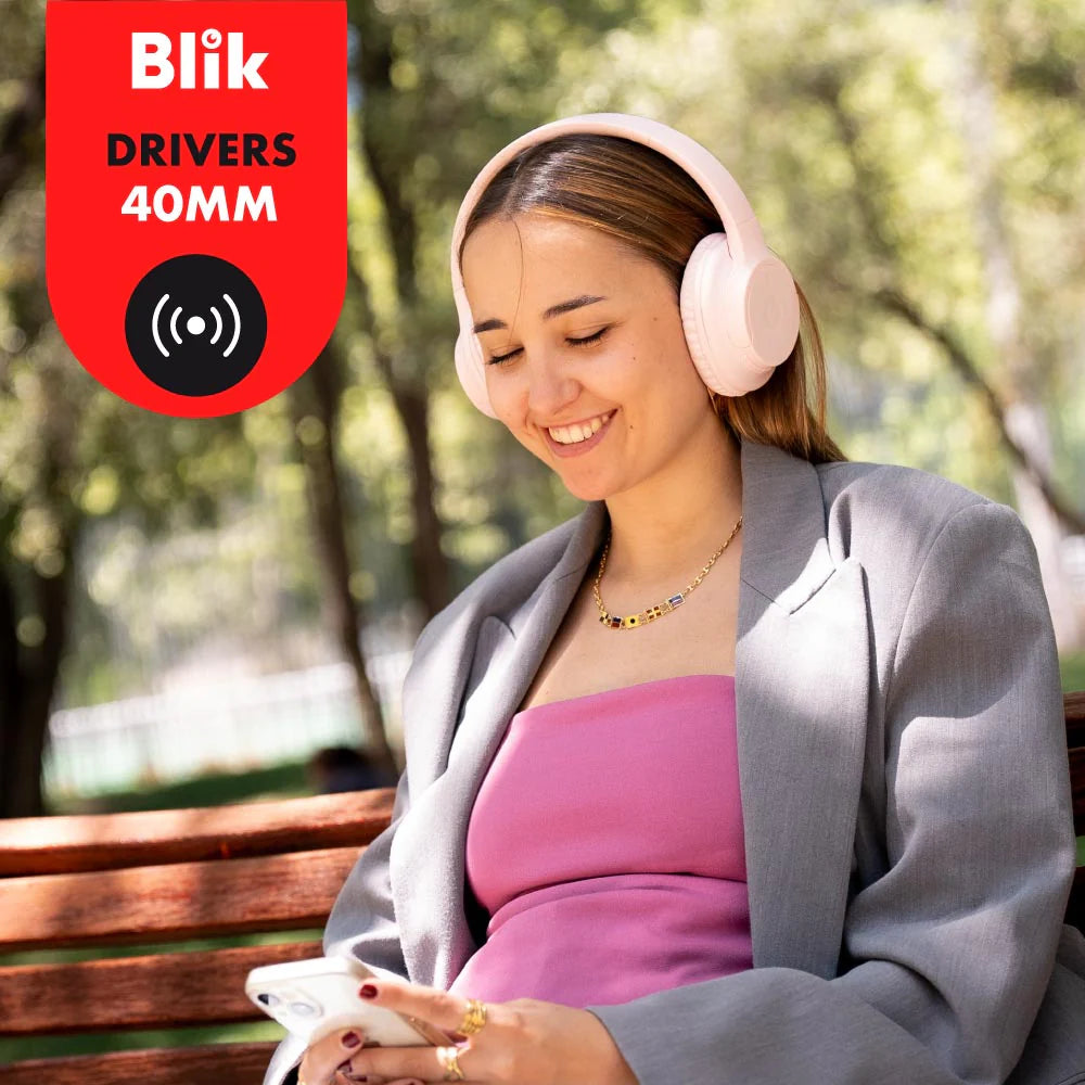 Audifonos Bluetooth Inalambricos Blik Soul250 rosa 20 Hrs