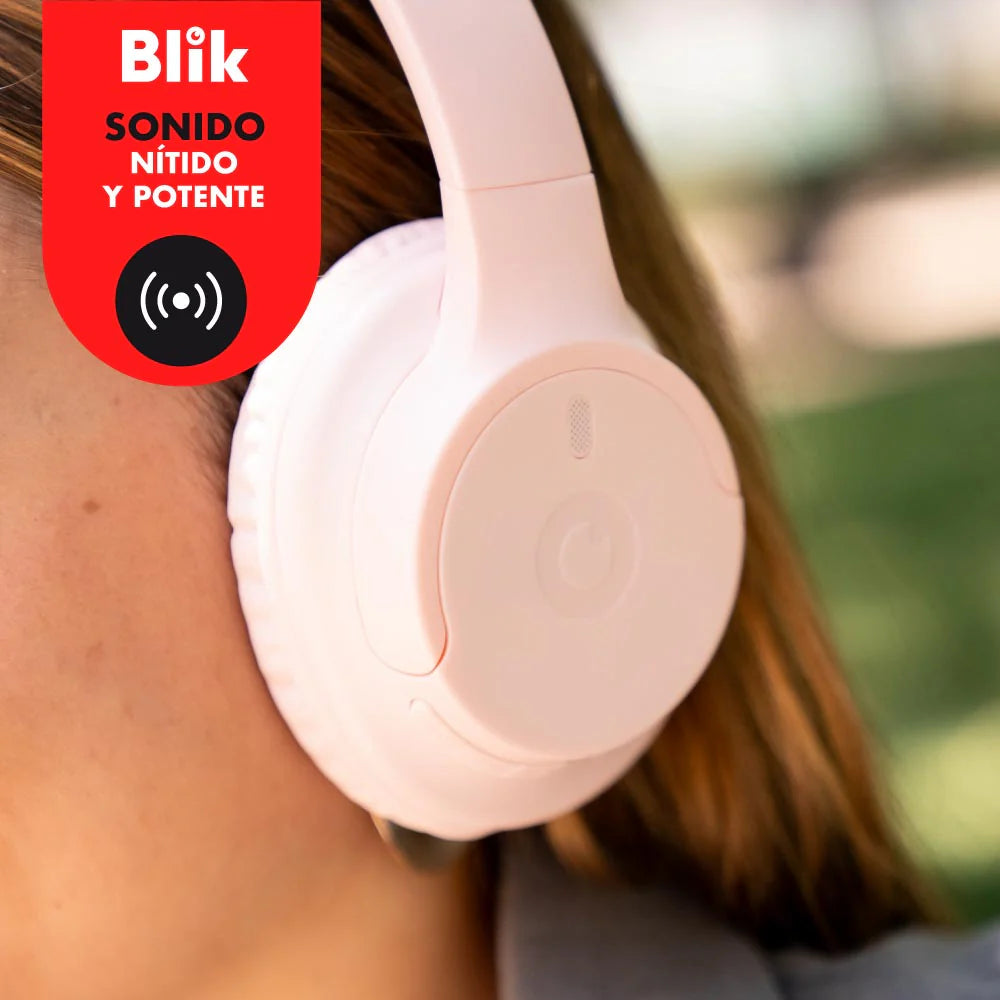 Audifonos Bluetooth Inalambricos Blik Soul250 rosa 20 Hrs