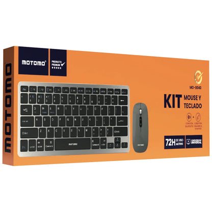 Kit De Teclado Y Mouse Inalambrico Combo Motomo M-B040 Negro