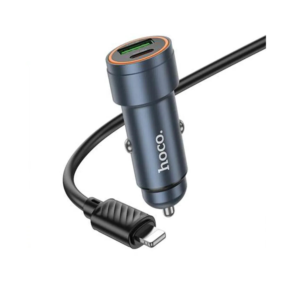 Cargador para automovil 30W con cable tipo c a lightning HOCO Z57A