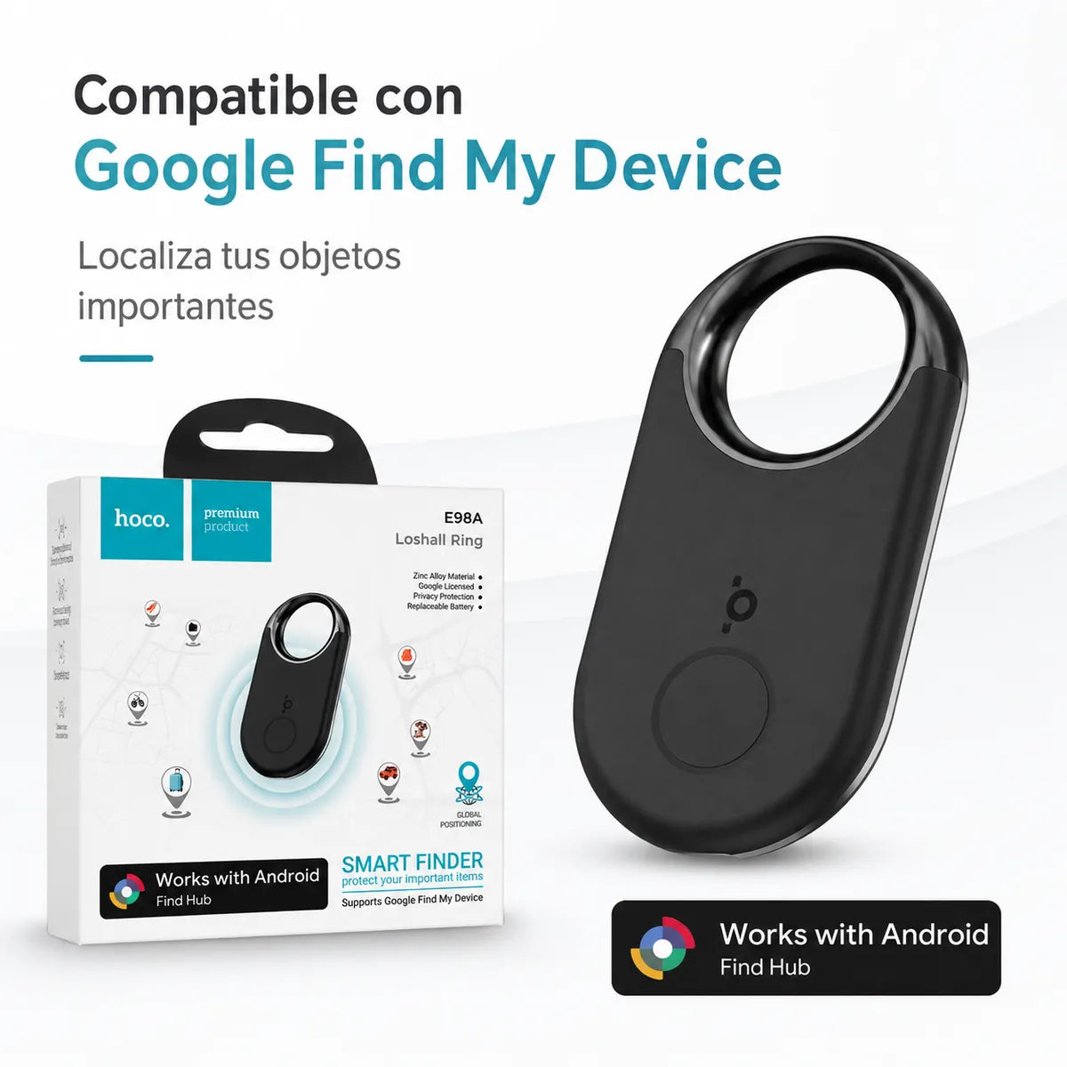 Rastreador Dispositivo Bluetooth Anti Perdida Para Android Hoco E98A