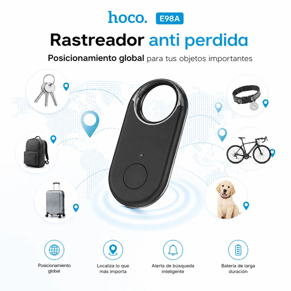 Rastreador Dispositivo Bluetooth Anti Perdida Para Android Hoco E98A