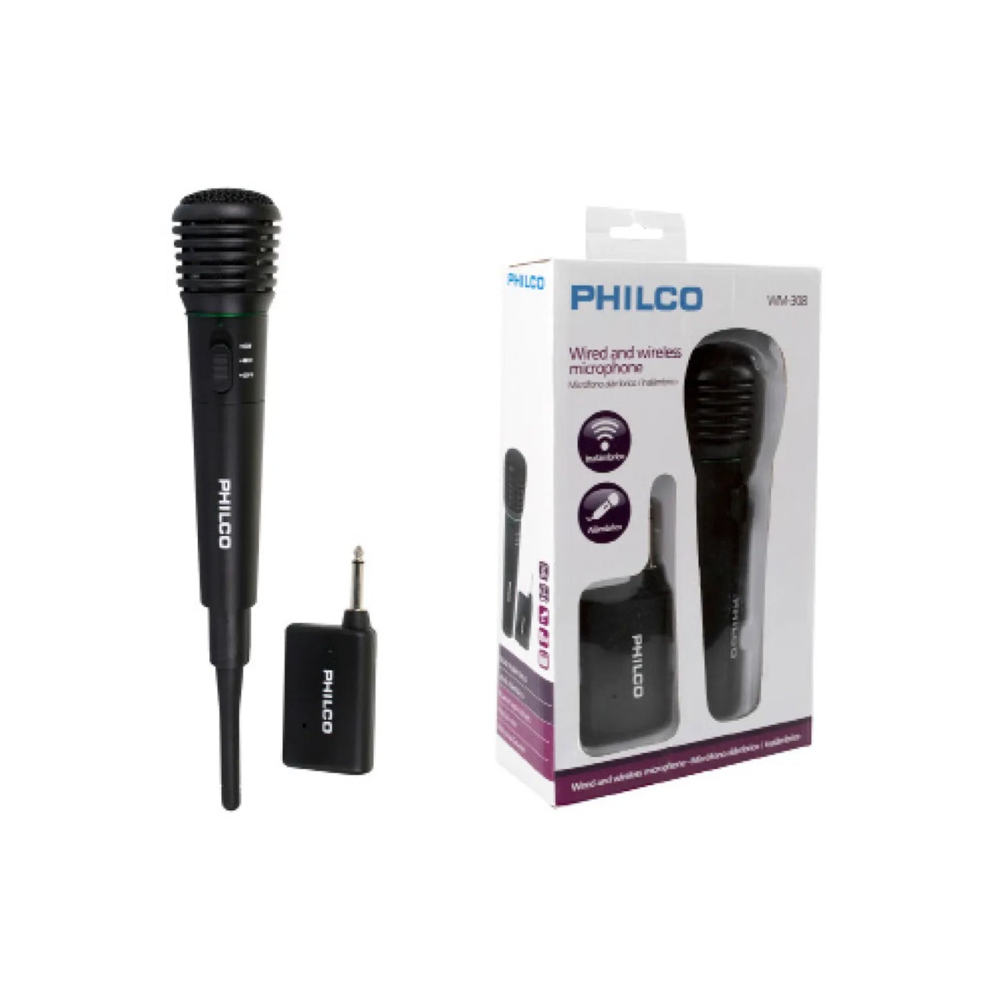 Micrófono Alámbrico Inalámbrico PHILCO