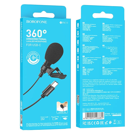 Microfono de solapa Borofone BFK11 Tipo C