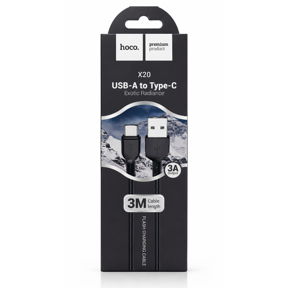 Cable USB tipo C de 2 metros Hoco X20 3 metros