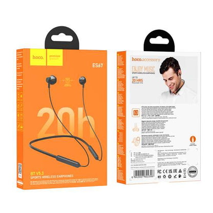 Audífonos Bluetooth Deportivo Hoco Es67 Negro